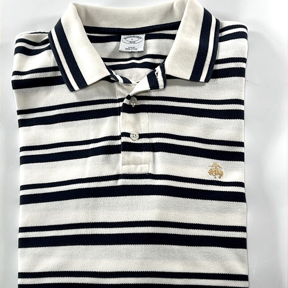 Brooks Brothers Long Sleeve Striped Polo / L - Picture 3 of 10